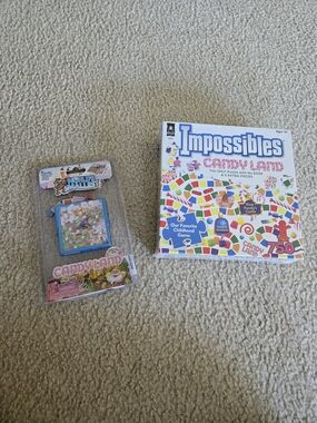 Candy Land Impossibles 750 Piece Puzzle & World's Smallest Game Bundle